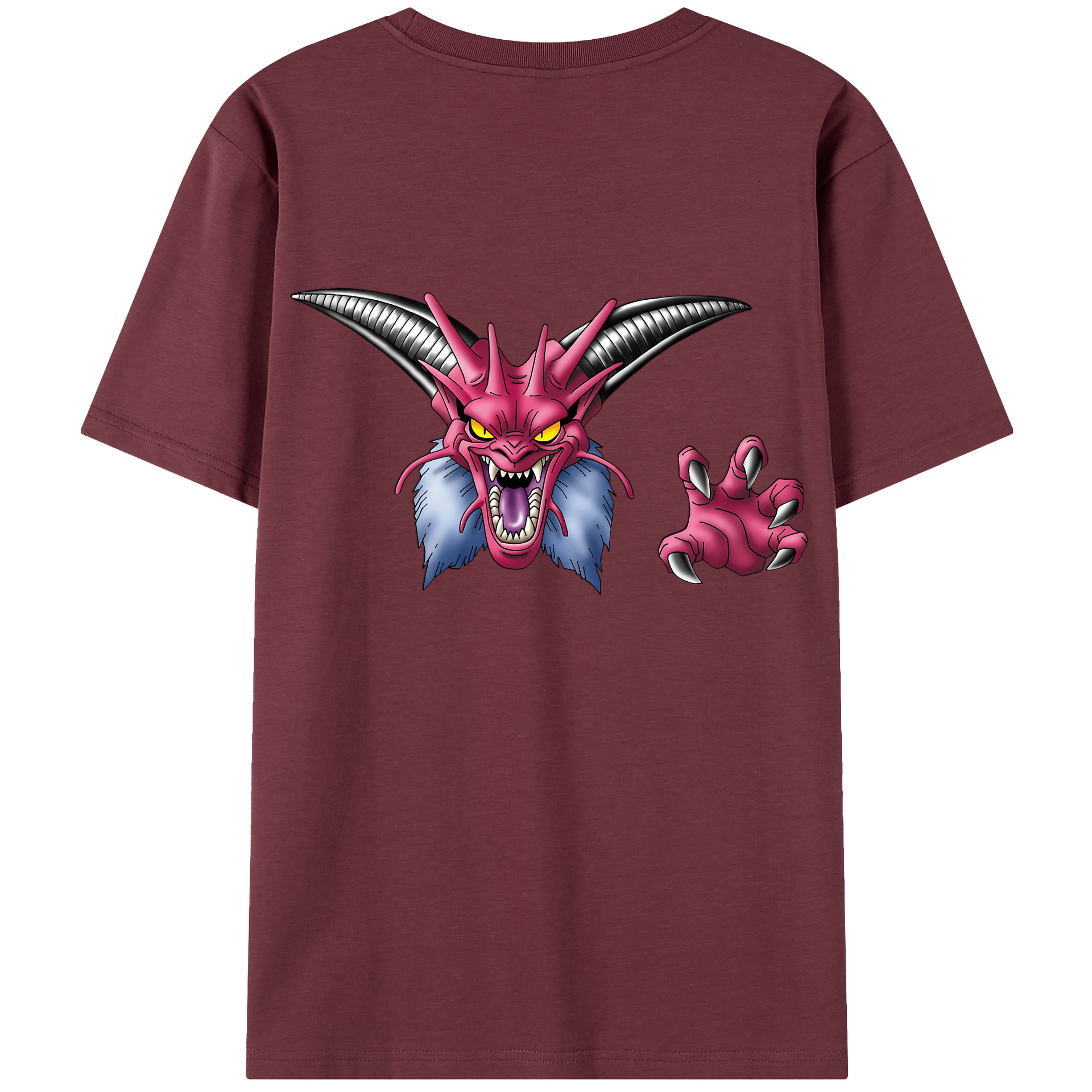 （画像用） ドラゴンクエスト Doragon Kuesuto Dragon Quest 綿100％半袖Tシャツ（背面プリント）